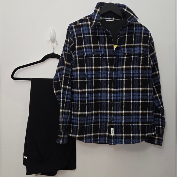 Frank & Oak, Vanta, Projek Raw Other - Men's Blue Plaid Shirt